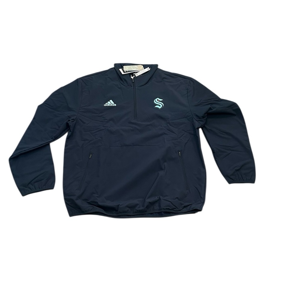 Seattle Kraken Adidas Men’s 1/4 Zip Jacket Large